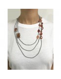 Della Rovere Necklace - Multistrand - Hematite - Aragonite - DR178