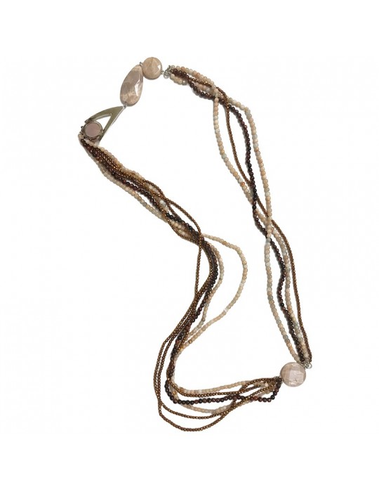 Collana Della Rovere - Lunga - Quarzo - Pietre di Luna - COLDR6218