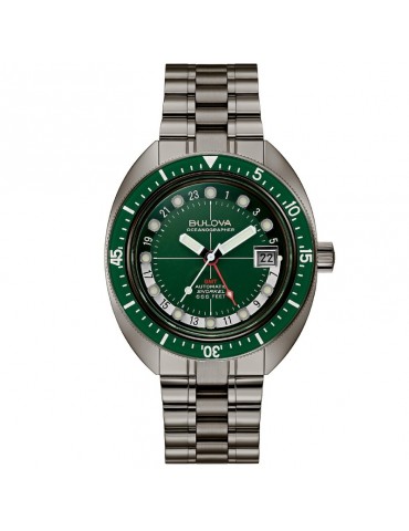 Orologio Bulova - Oceanographer GMT - Meccanico Automatico 41mm Verde - 98B415