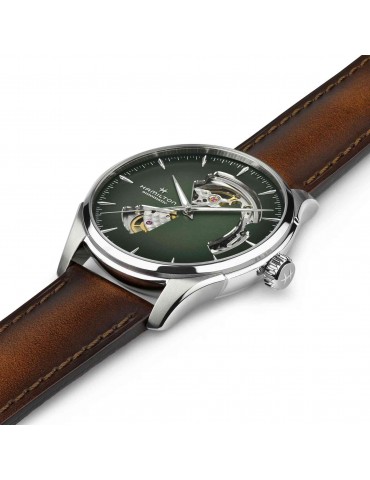 Orologio Hamilton - Jazzmaster Open Heart - Automatico 40mm Verde - H32675560 2