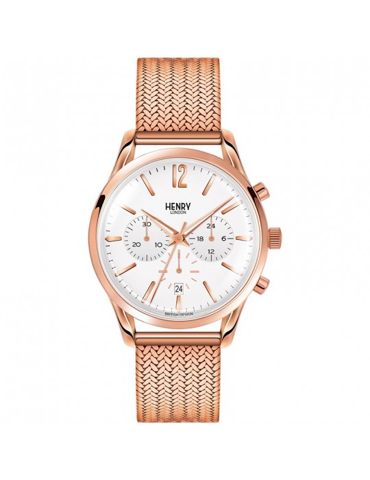 Henry London Watch - Richmond - Rose Gold - 34mm - White - HL39CM0034