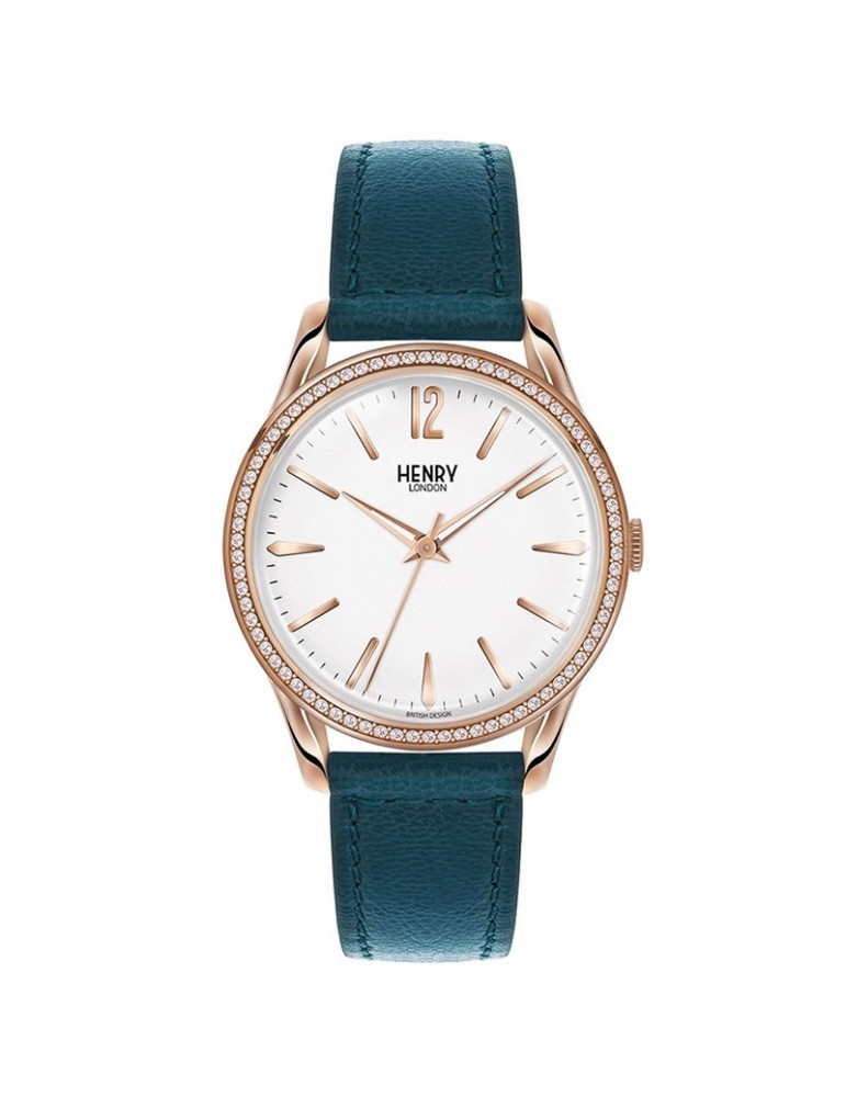 Henry London Watch - Stratford - Green - 39mm - Crystals - HL39SS0138