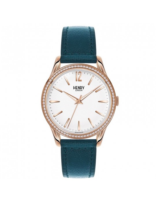 Orologio Henry London - Stratford - Verde - 39mm -Cristalli-HL39SS0138
