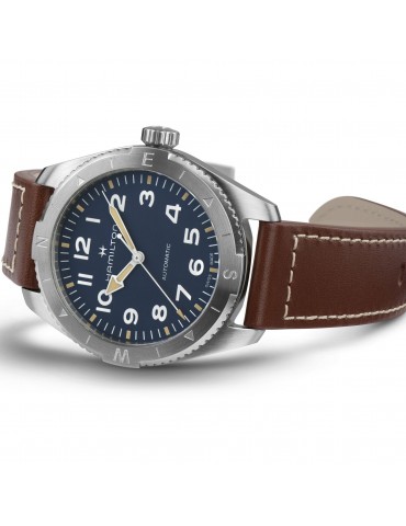 Hamilton Men's Watch - Khaki Field Expedition Automatic 41mm Blue - Leather Strap - 0 2