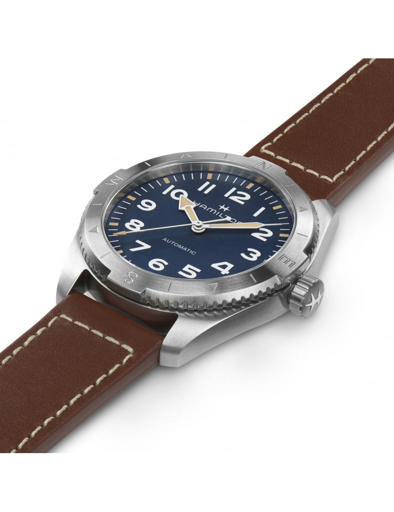 Orologio Hamilton - Khaki Field Expedition - Automatico 41mm Blu - Cinturino Pelle - H70315540