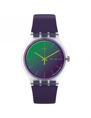 Swatch Watch - Polarpurple - Purple - 41mm - Green - SO29K703