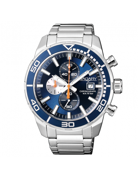 Orologio Vagary Uomo - Aqua39 - Cronografo 42mm Blu - IA9-616-71