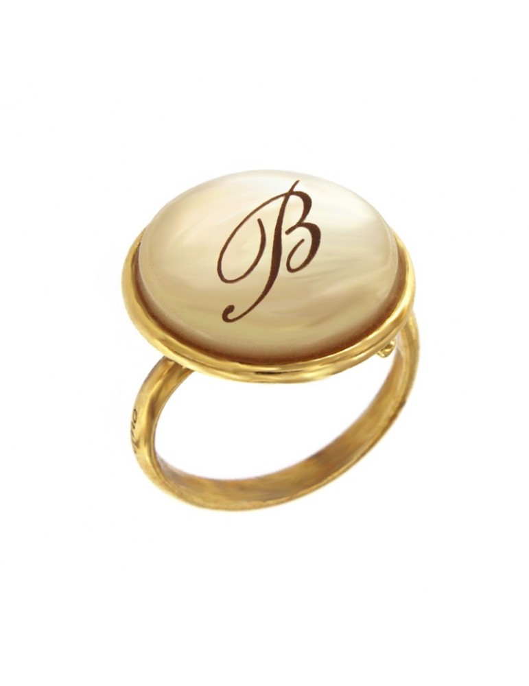 Anello Etnò Iniziale "B" da Donna - 0
