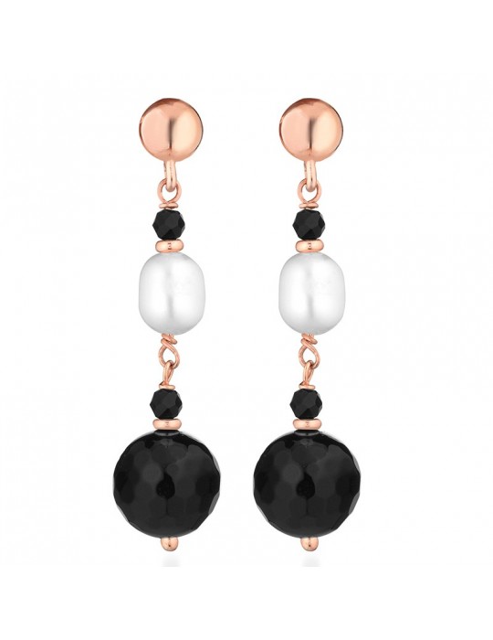 Orecchini Lelune Glamour - Sophie Winter - Perle -Agata Nera-LGEA541.3