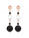 Lelune Glamor Earrings - Sophie Winter - Pearls - Black Agate-LGEA541.3