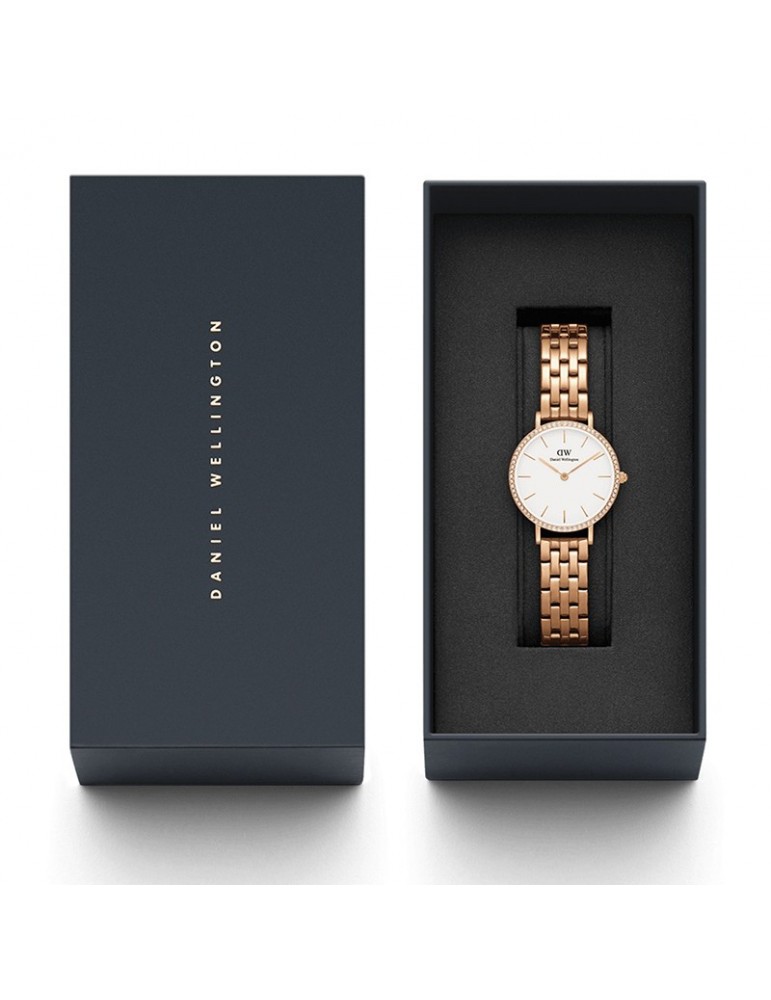Daniel Wellington Watch Bezel 5-Links-Rosè-28mm-White-DW00100666