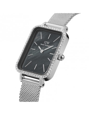 Orologio Daniel Wellington-Quadro Lumine-Silver-20x26mm-Nero-DW00100667 2