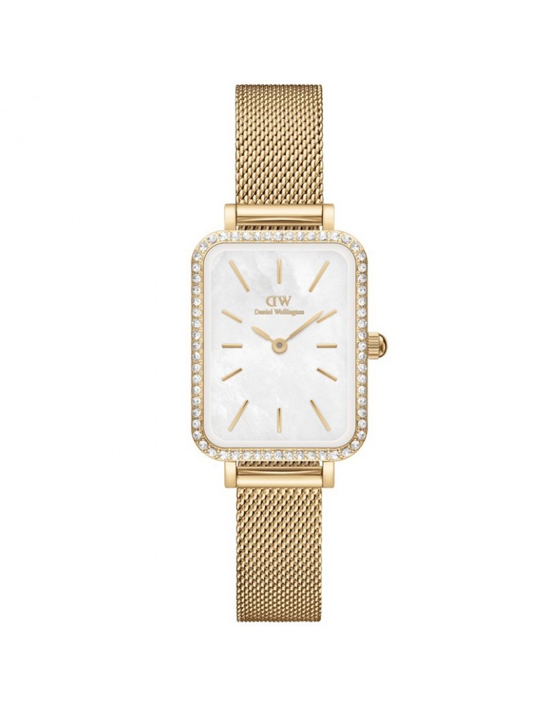 Orologio Daniel Wellington-Quadro Lumine-Gold-20x26mm-Bianco-DW00100668