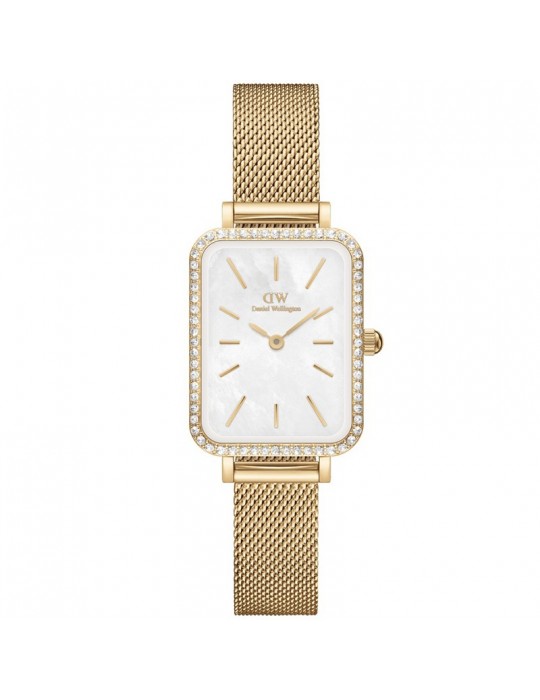 Orologio Daniel Wellington-Quadro Lumine-Gold-20x26mm-Bianco-DW00100668