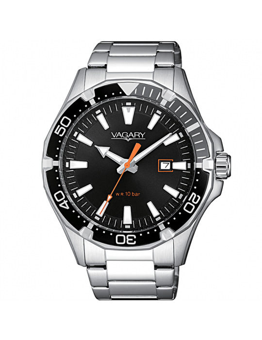 Orologio Vagary Uomo - Aqua39 - Tempo e Data 42mm Nero - IB8-411-51