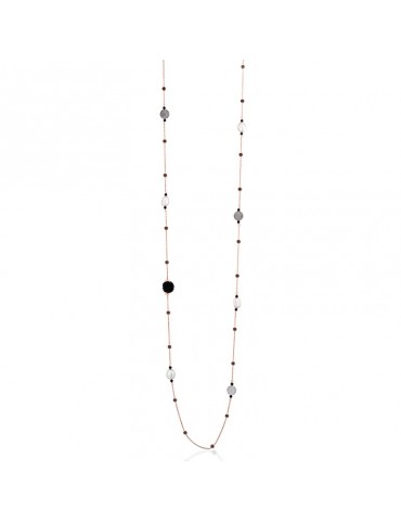 Collana Lelune Glamour-Sophie Winter-Zirconi Neri-Quarzo-LGNK549.3