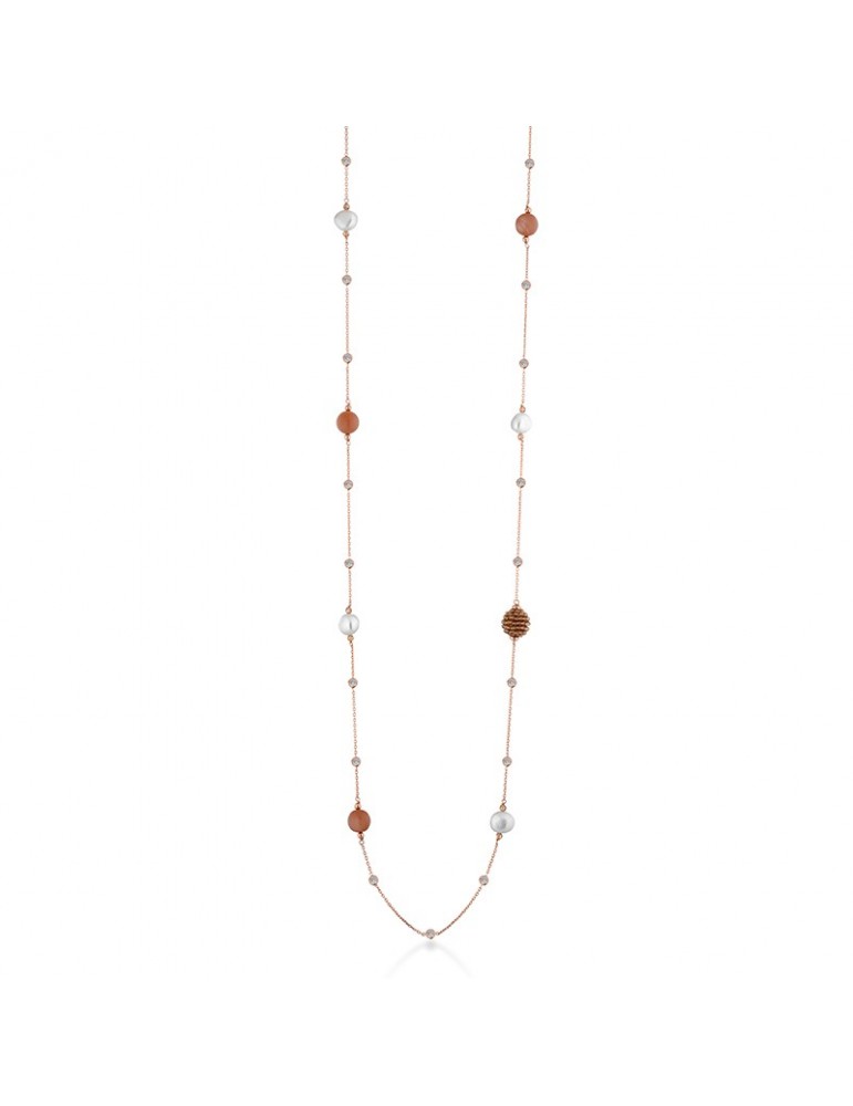 Lelune Glamor Necklace - Sophie Winter - Moonstone - Zircons - LGNK549