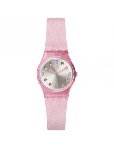Swatch Watch - Rose Glistar - Pink Glitter - 25mm - Grey-LP132C