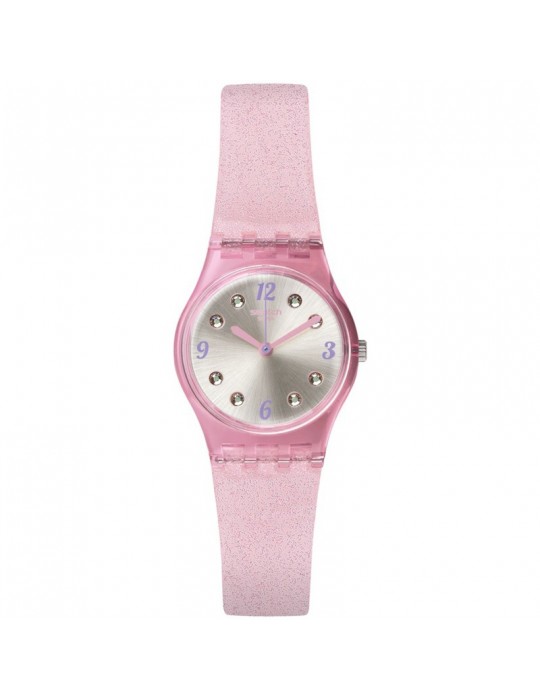 Swatch Watch - Rose Glistar - Pink Glitter - 25mm - Grey-LP132C