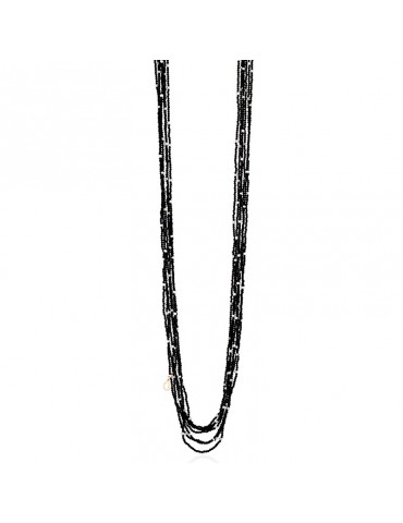 Collana Lelune Glamour - Sophie Winter - Spinello Nero-Perle-LGNK551.3