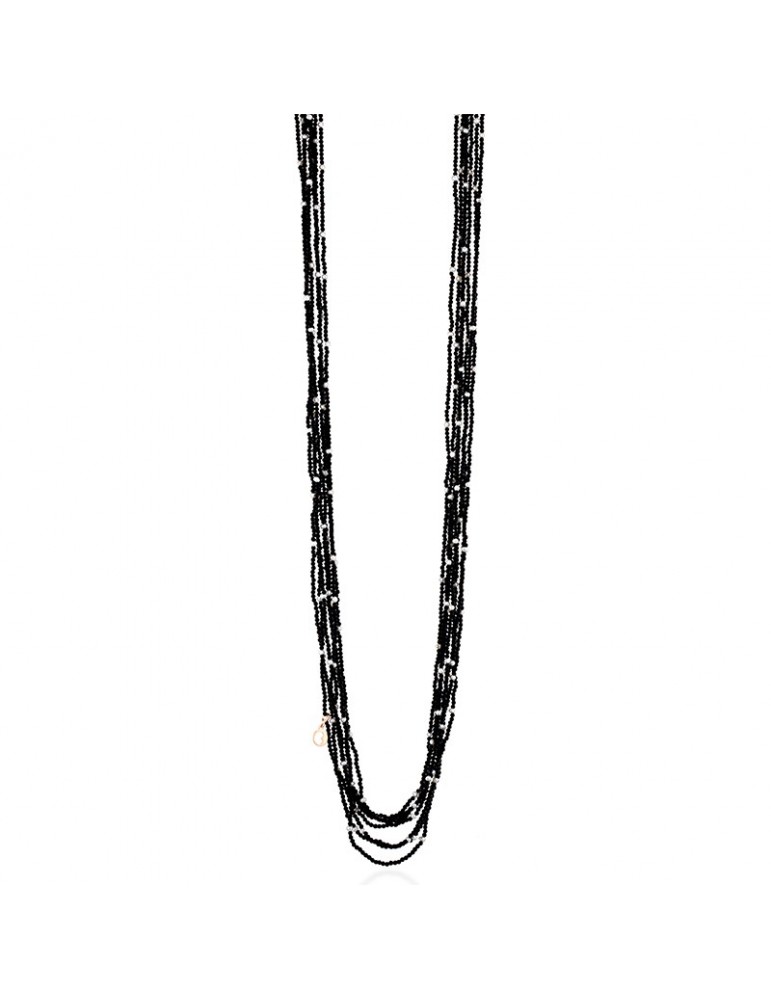 Collana Lelune Glamour - Sophie Winter - Spinello Nero-Perle-LGNK551.3