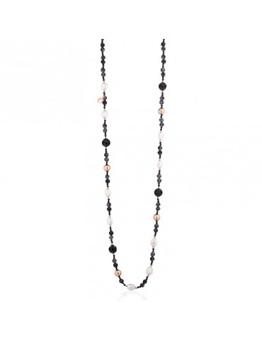 Lelune Glamor Necklace-Sophie Winter-Obsidian-Cloudy Quartz-LGNK550.2