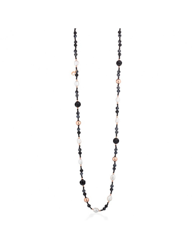 Lelune Glamor Necklace-Sophie Winter-Obsidian-Cloudy Quartz-LGNK550.2