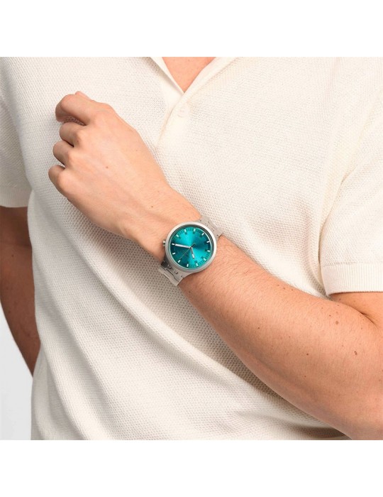 Orologio Swatch - Aqua Shimmer - Silver - 47mm - Turchese - SB07S100G