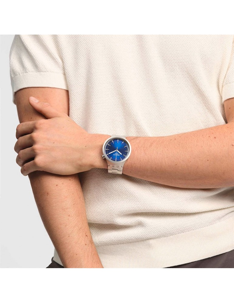 Orologio Swatch - Indigo Hour - Silver - 47mm - Blu Navy - SB07S102G