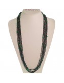 Rajola Necklace-Bubbles-Multistrand-Black Spinel-Green Agate-5432024L5