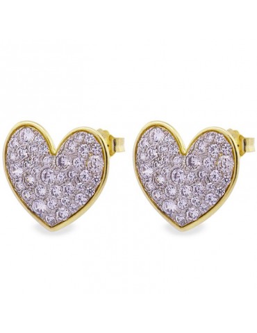 Orecchini Rue Des Mille-Stardust Ten-Gold -Cuori Oversized-ORZ018M2CUOAU