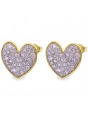 Orecchini Rue Des Mille-Stardust Ten-Gold -Cuori Oversized-ORZ018M2CUOAU