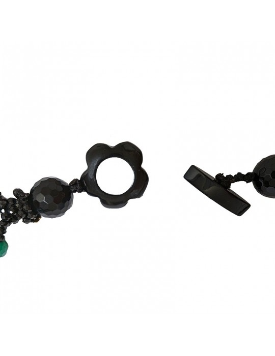 Rajola Necklace-Bubbles-Multistrand-Black Spinel-Green Agate-5432024L5