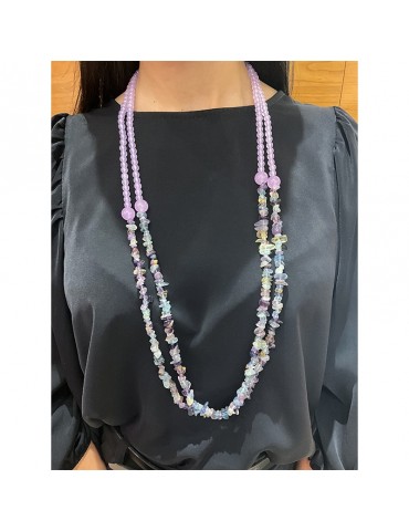 Collana Rajola - Capricci - Primula -Multifilo-Giada-Fluorite-B5688665 2