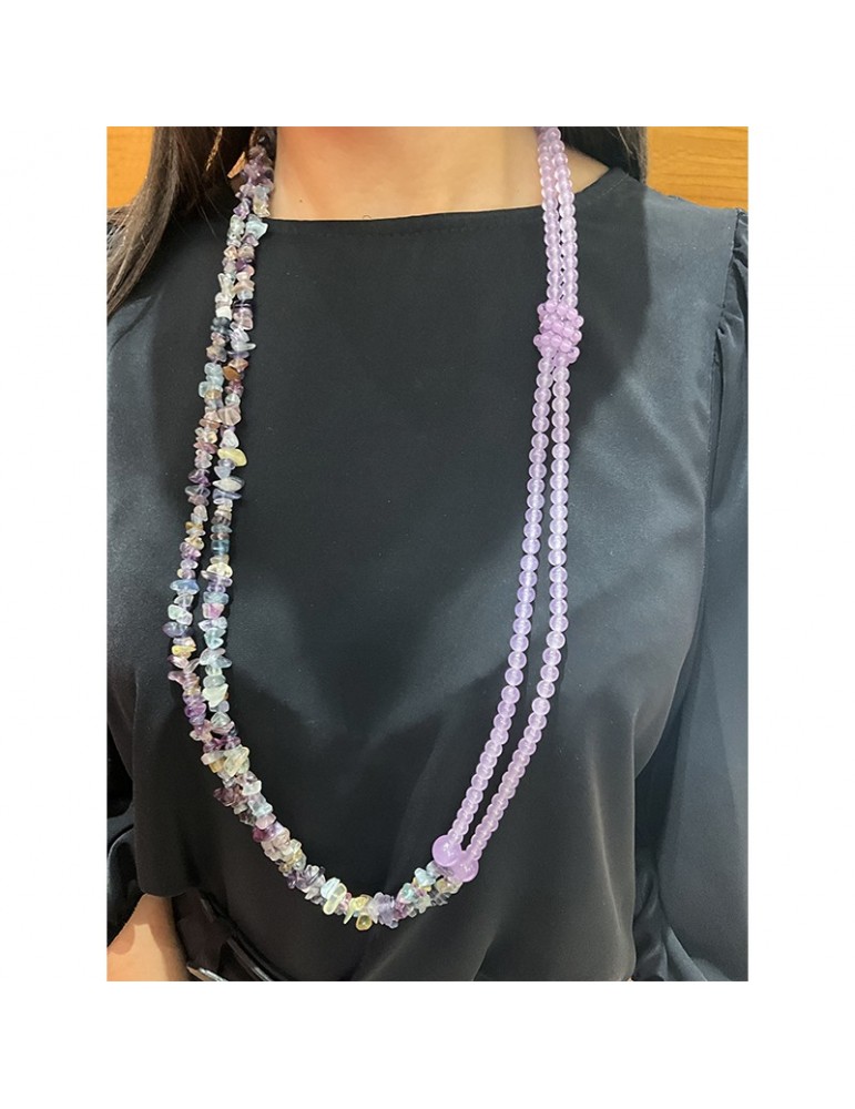 Collana Rajola - Capricci - Primula -Multifilo-Giada-Fluorite-B5688665