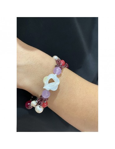 Bracciale Rajola - Candy - Multifilo - Perle - Quarzo Rosa - 54425218 2