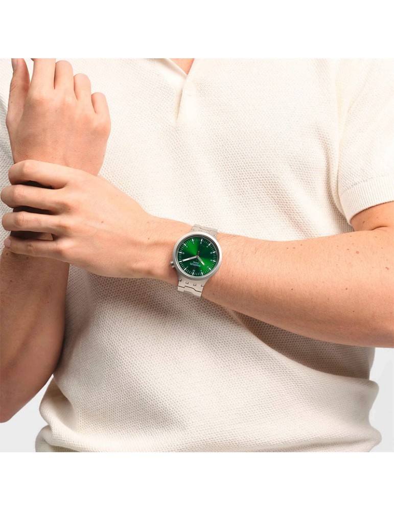 Swatch watch - Forest Face - Silver - 47mm - Green - SB07S101G