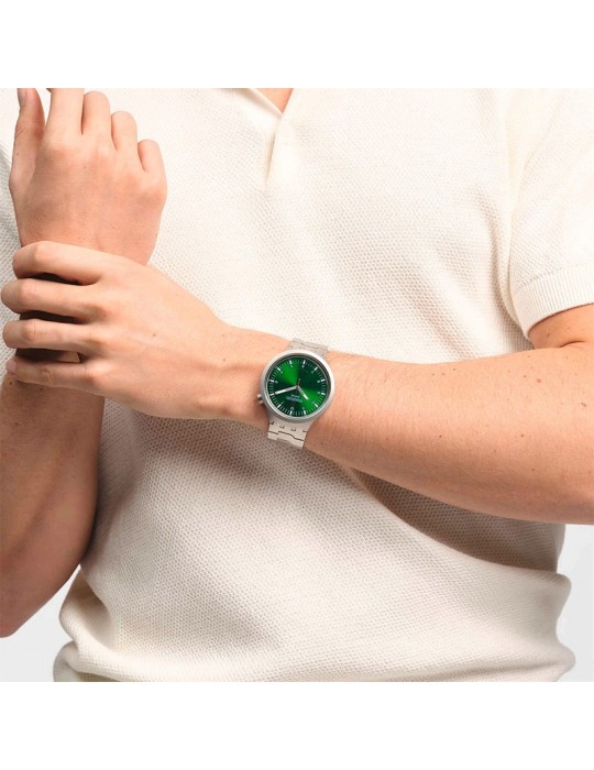 Orologio Swatch - Forest Face - Silver - 47mm - Verde- SB07S101G