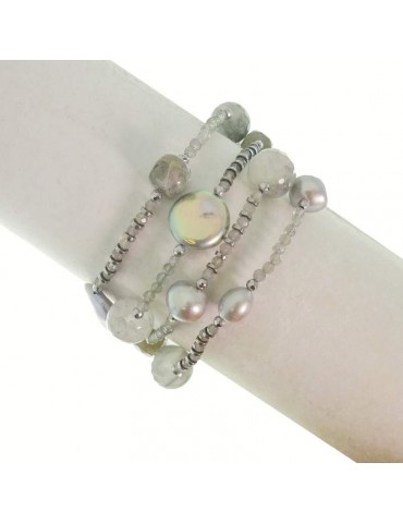 Rajola bracelet - Candy - Multistrand - Labradorite - Pearls - 544251118