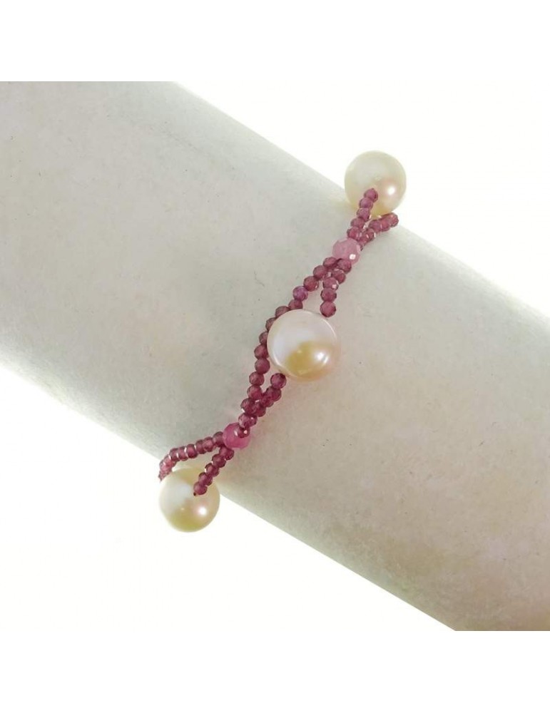 Rajola bracelet - Venus - Garnet - Pearls - 54437318