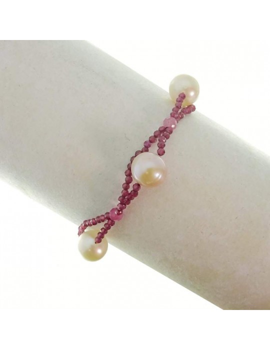 Rajola bracelet - Venus - Garnet - Pearls - 54437318