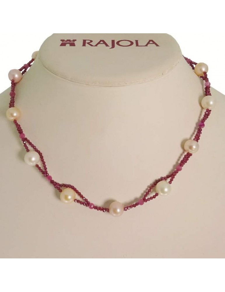 Collana Rajola - Venus - Girocollo - Perle Rosa - Granato - 544373C