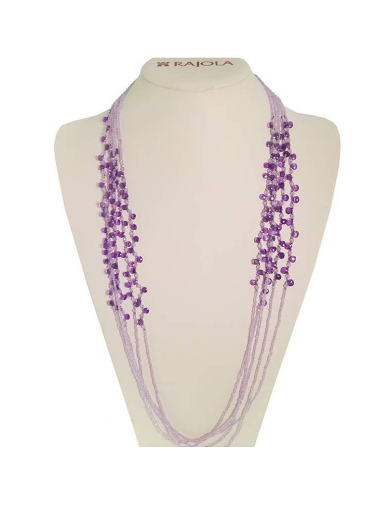 Collana Rajola da Donna - Neruda - Multifilo - Ametista-Ematite-544384