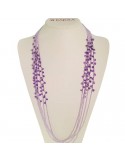 Rajola Necklace for Women - Neruda - Multistrand - Amethyst-Hematite-544384