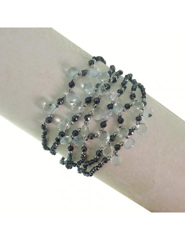 Bracciale Rajola - Neruda -Multifilo-Spinelli Blu-Acquamarina-54438818