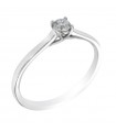 Davite&Delucchi Ring - Solitaire in 18k White Gold with Natural Diamond 0.17 ct - 0
