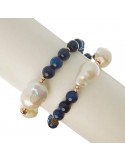 Bracciale Rajola da Donna - Vita - Multifilo -Perle-Agata Blu-54658218