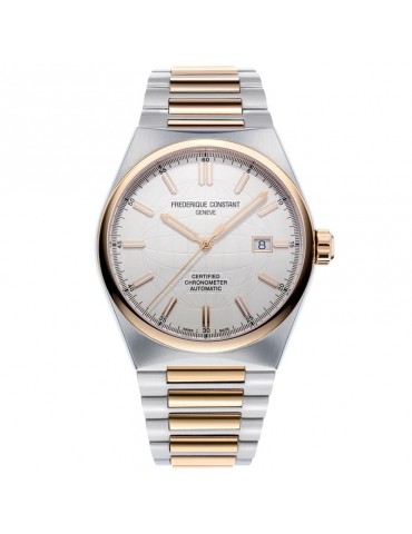 Frederique Constant Watch - Highlife Automatic 41mm Silver Rose Gold - COSC certified - 0