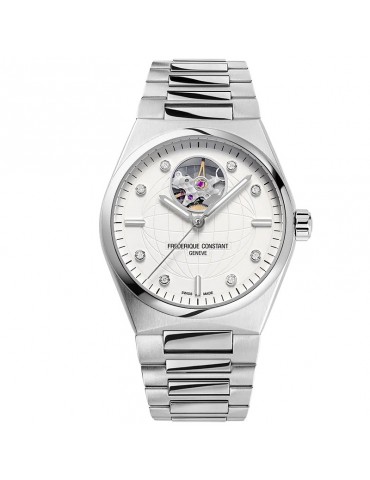 Frederique Constant Watch - Highlife Lady Heart Beat Automatic 34mm Silver with Diamonds - 0
