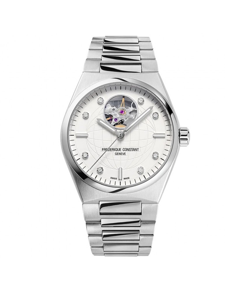 Frederique Constant Watch - Highlife Lady Heart Beat Automatic 34mm Silver with Diamonds - 0